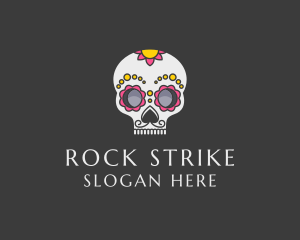 Festive Calavera Skull logo design