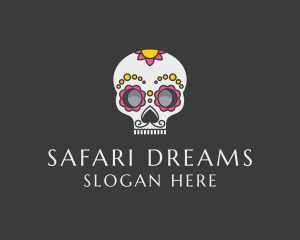 Festive Calavera Skull logo design