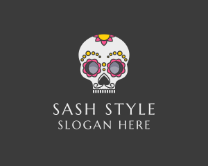 Festive Calavera Skull logo design