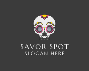 Festive Calavera Skull logo design