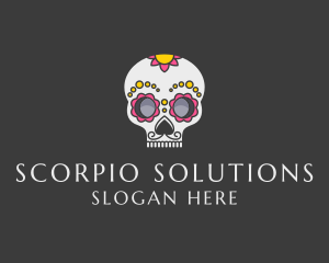 Festive Calavera Skull logo design