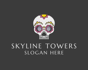 Festive Calavera Skull logo design