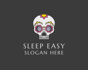 Festive Calavera Skull logo design