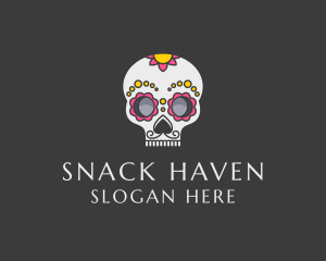 Festive Calavera Skull logo design