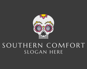 Festive Calavera Skull logo design