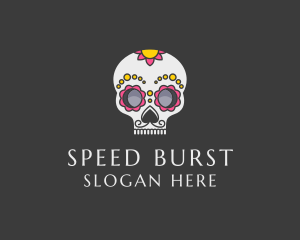 Festive Calavera Skull logo design