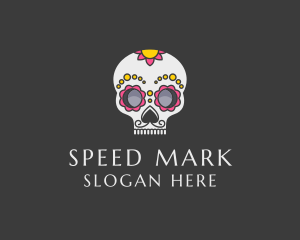 Festive Calavera Skull logo design