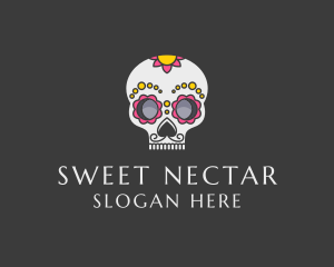 Festive Calavera Skull logo design