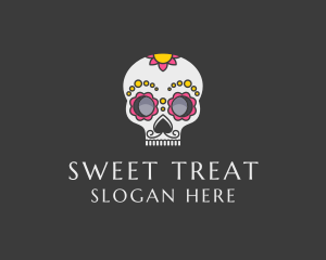 Festive Calavera Skull logo design