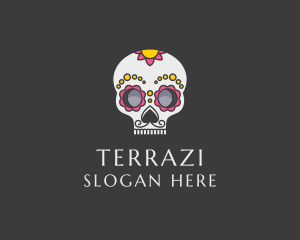 Festive Calavera Skull logo design