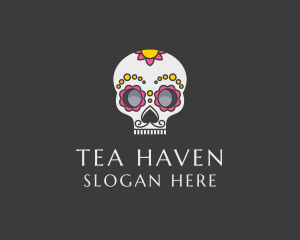 Festive Calavera Skull logo design