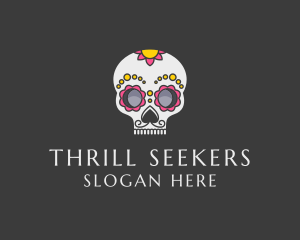 Festive Calavera Skull logo design