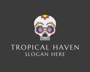 Festive Calavera Skull logo design