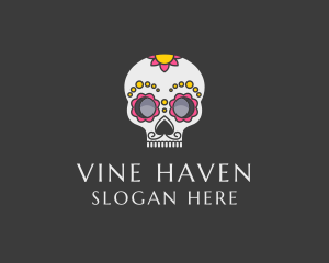 Festive Calavera Skull logo design