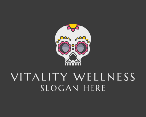 Festive Calavera Skull logo design