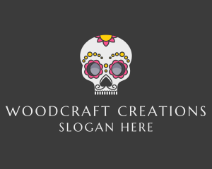 Festive Calavera Skull logo design