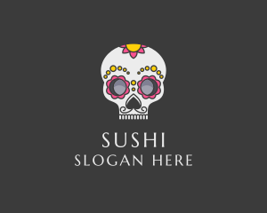 Festive Calavera Skull logo design