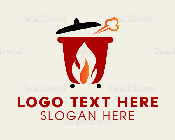 Fire Cooking Pot Logo