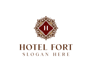 Royal Hotel Shield logo design