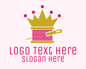Fashion Store - Gold Crown Yarn logo design