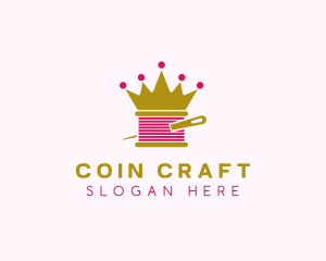 Gold Crown Yarn  logo design