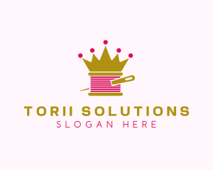 Gold Crown Yarn  logo design