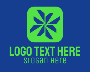 Application - Geometric Tech App logo design