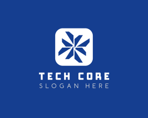 Geometric Tech App  logo design