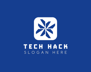 Geometric Tech App  logo design