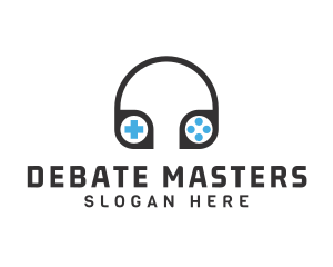 Debate - Gamer Controller Headphones logo design