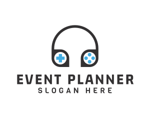 Podcast - Gamer Controller Headphones logo design
