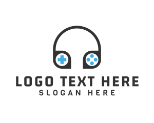 Headphones - Gamer Controller Headphones logo design