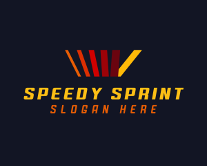 Sprint - Speedometer Letter V logo design