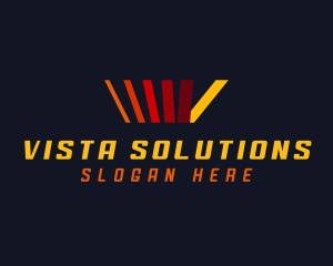 Speedometer Letter V logo design