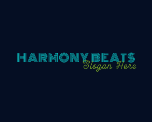 Bright - Retro Neon Club logo design