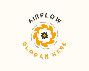 Flower Fan Blade logo design