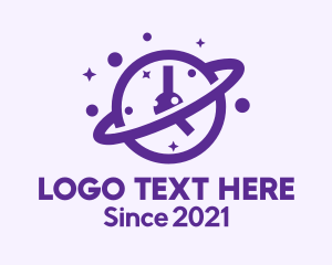 Evening - Outer Space Time logo design