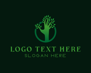 Hand - Hand Tree Nature logo design