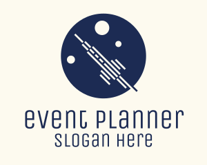 Planetarium - Rocket Launch Circle logo design