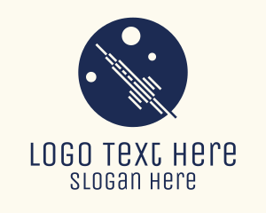 Shuttle - Rocket Launch Circle logo design