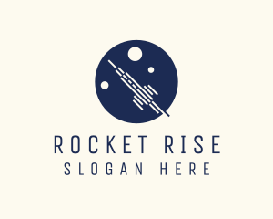 Rocket Launch Circle logo design