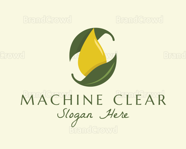 Organic Oil Leaf Logo