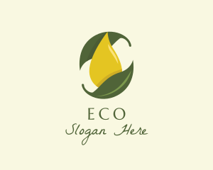 Organic Oil Leaf Logo