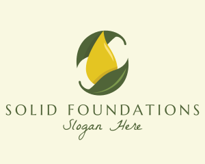 Organic Oil Leaf Logo