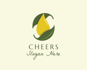 Organic Oil Leaf Logo
