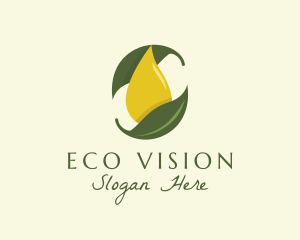 Organic Oil Leaf logo design