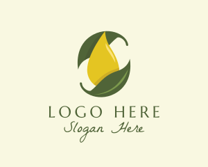 Essence - Organic Oil Leaf logo design