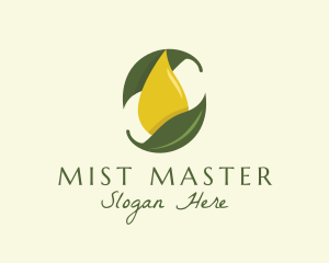 Organic Oil Leaf logo design