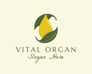 Organic Oil Leaf logo design