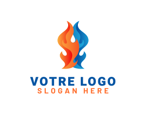 Hot - Flaming Fire Thermal logo design